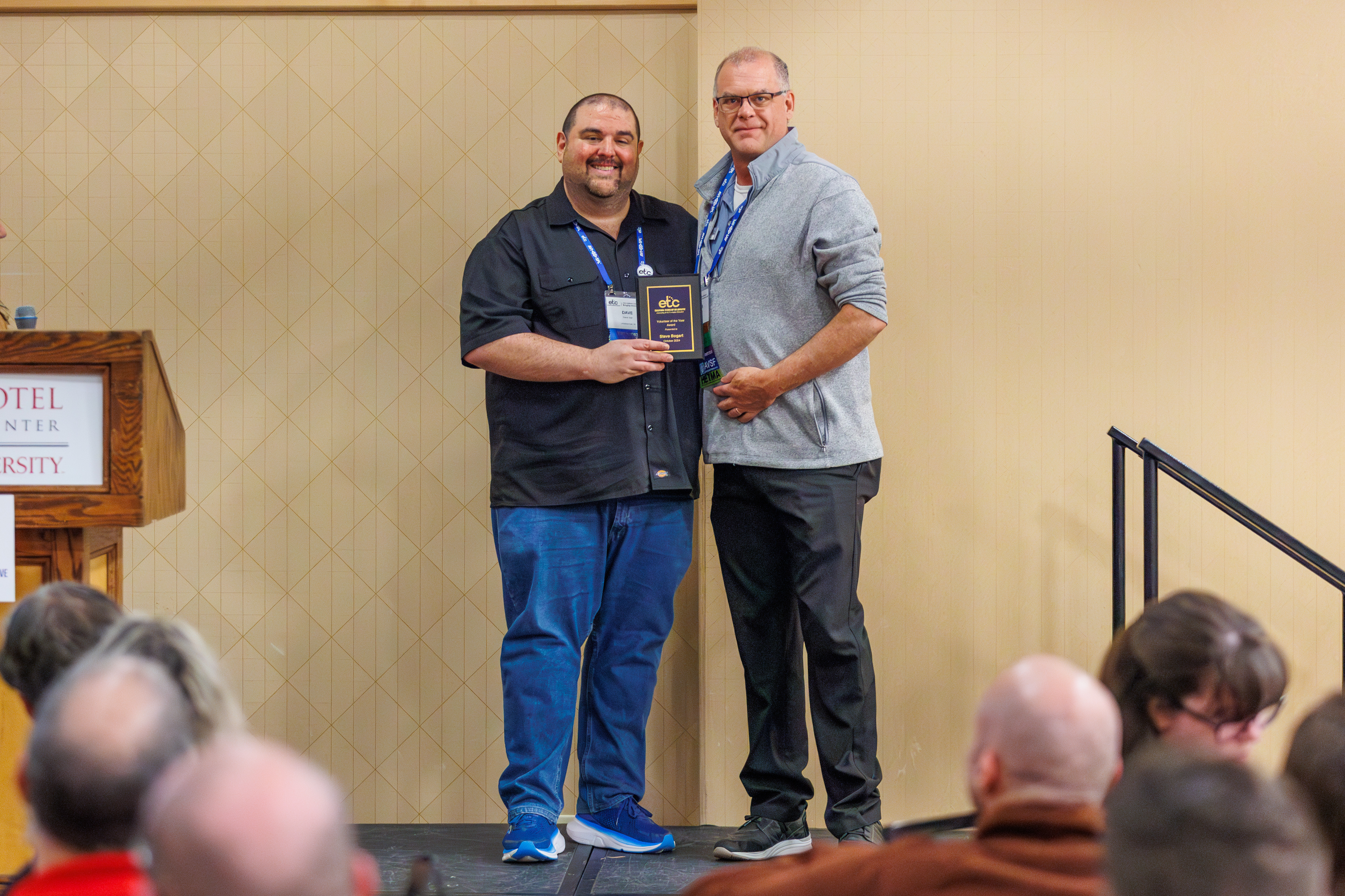 STeve Bogart receiving award 